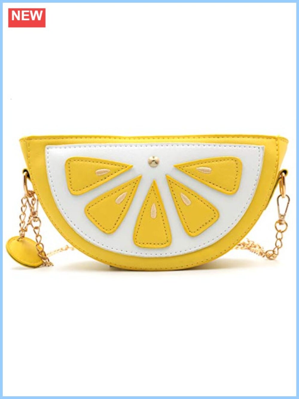 PU Leather Crossbody Wallet Lemon Satchel Lightweight Travel Purse